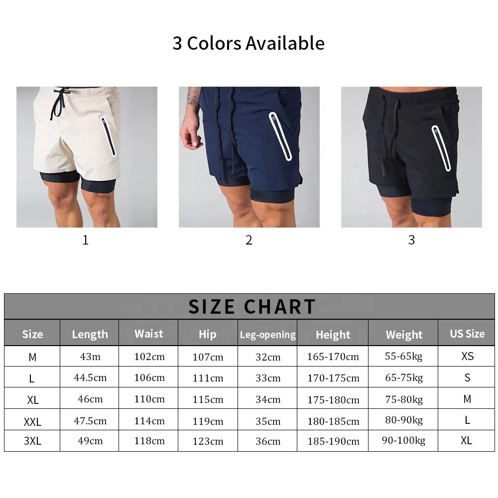 AeroDry™ Double Layer Training Shorts – Men’s Performance Sportswear