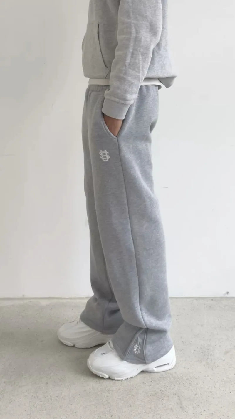 Men’s Navy Blue Y2K Joggers – Coin Embroidery | Retro Berlin Streetwear Sweatpants