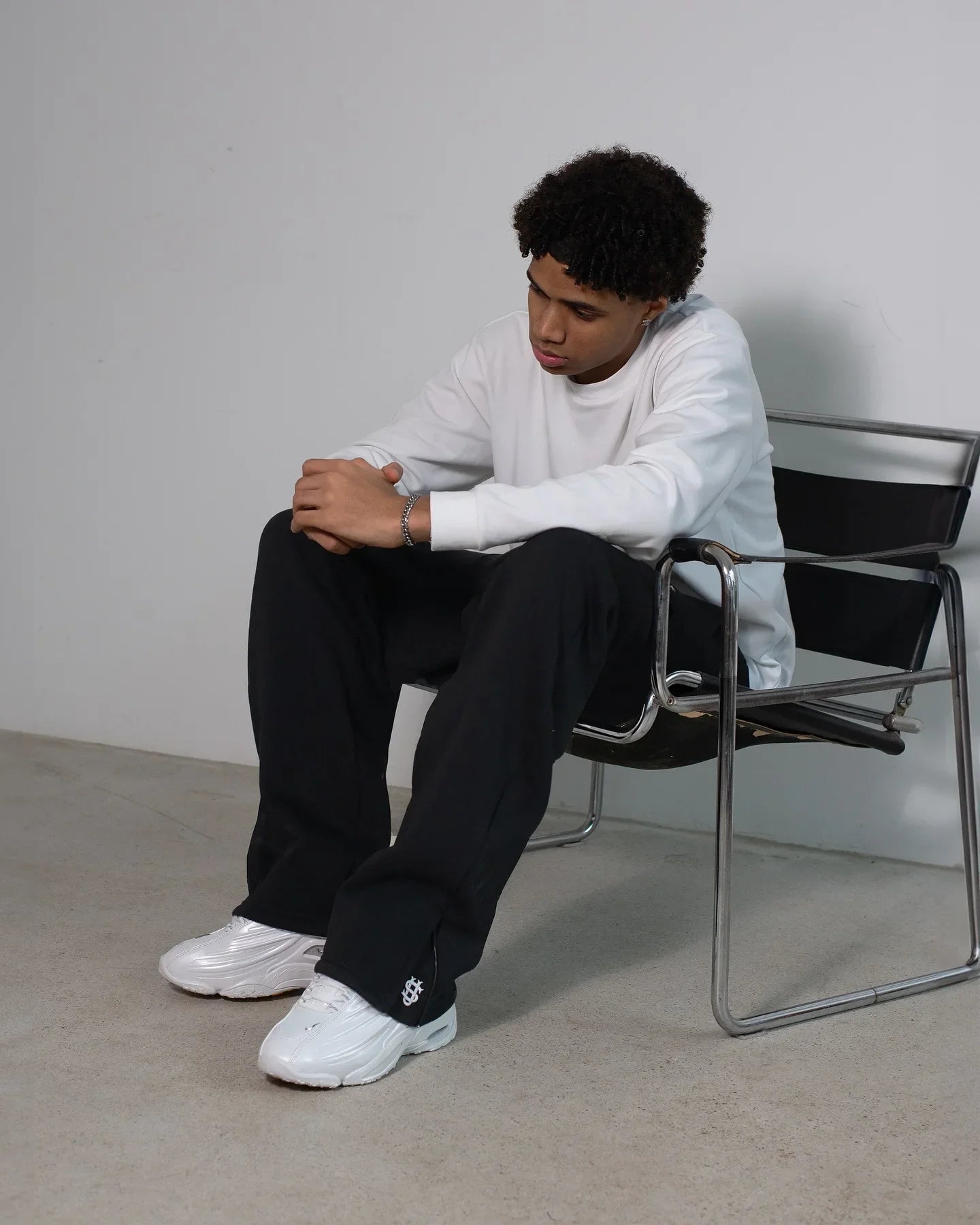 Men’s Navy Blue Y2K Joggers – Coin Embroidery | Retro Berlin Streetwear Sweatpants