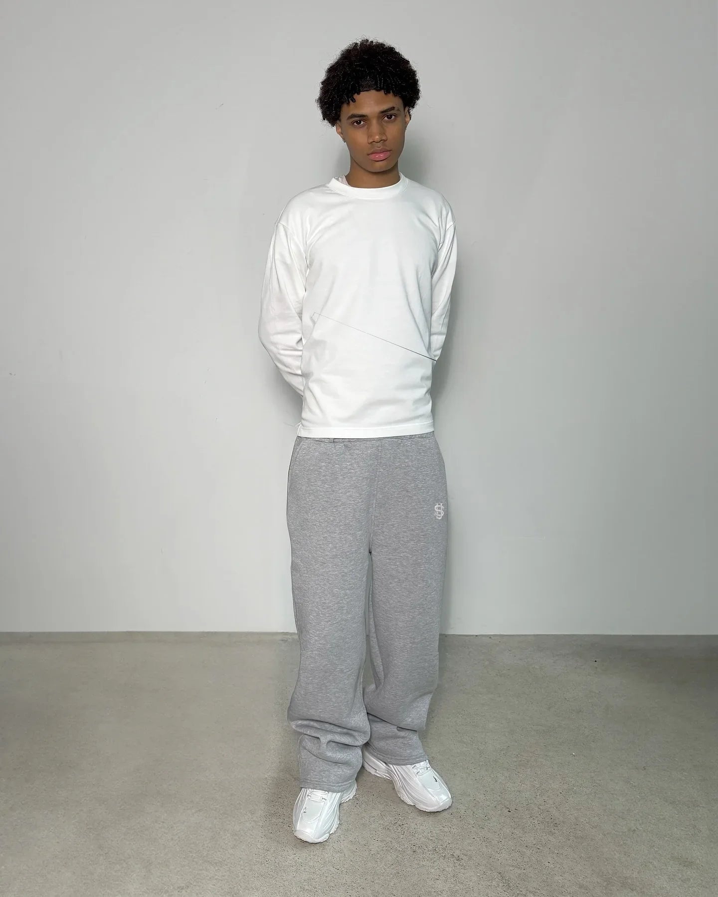 Men’s Navy Blue Y2K Joggers – Coin Embroidery | Retro Berlin Streetwear Sweatpants