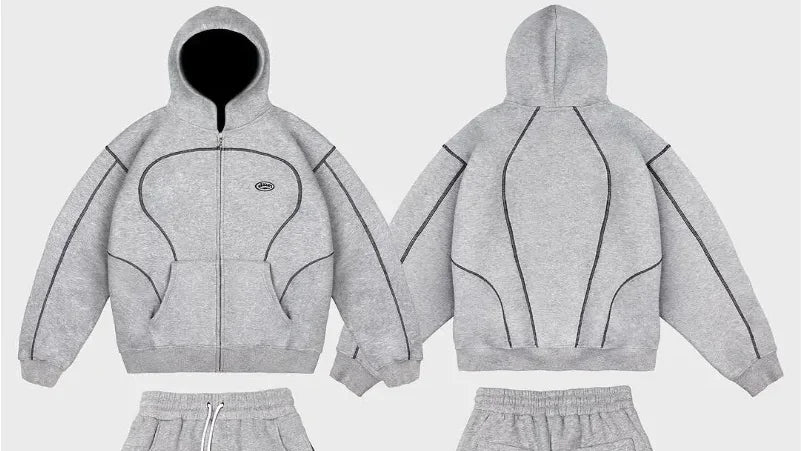 Men’s Y2K Street Style Outfit – Hip Hop Retro Sportswear Set