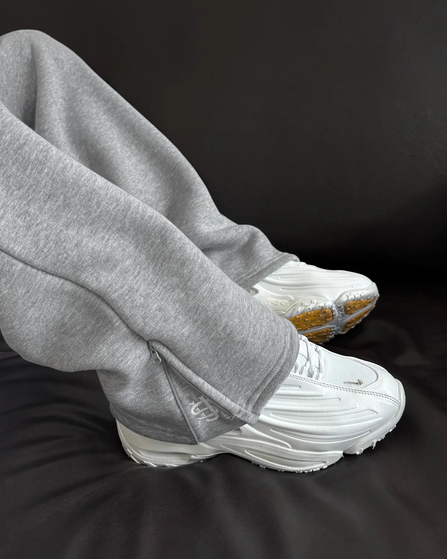 Men’s Navy Blue Y2K Joggers – Coin Embroidery | Retro Berlin Streetwear Sweatpants