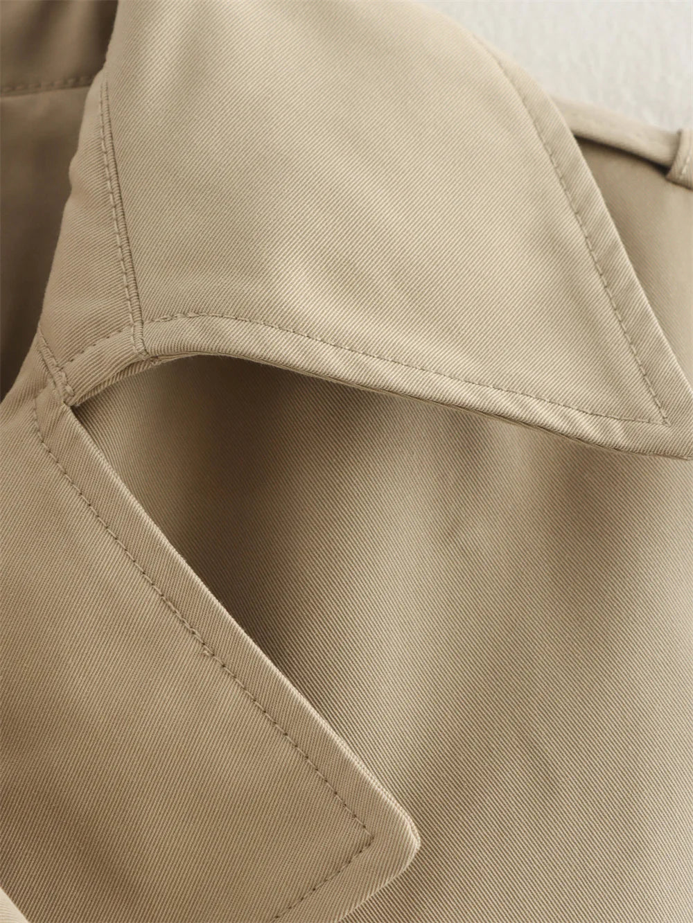 Vintage Cropped Trench Jacket – Women’s Double Breasted Streetwear Coat