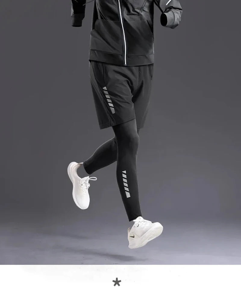 All-Season Men’s Sportswear Set – 5-Piece Tracksuit for Running, Cycling, Fitness, Hiking, Gym, Jogging & Boxing