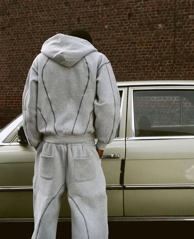 Men’s Y2K Street Style Outfit – Hip Hop Retro Sportswear Set