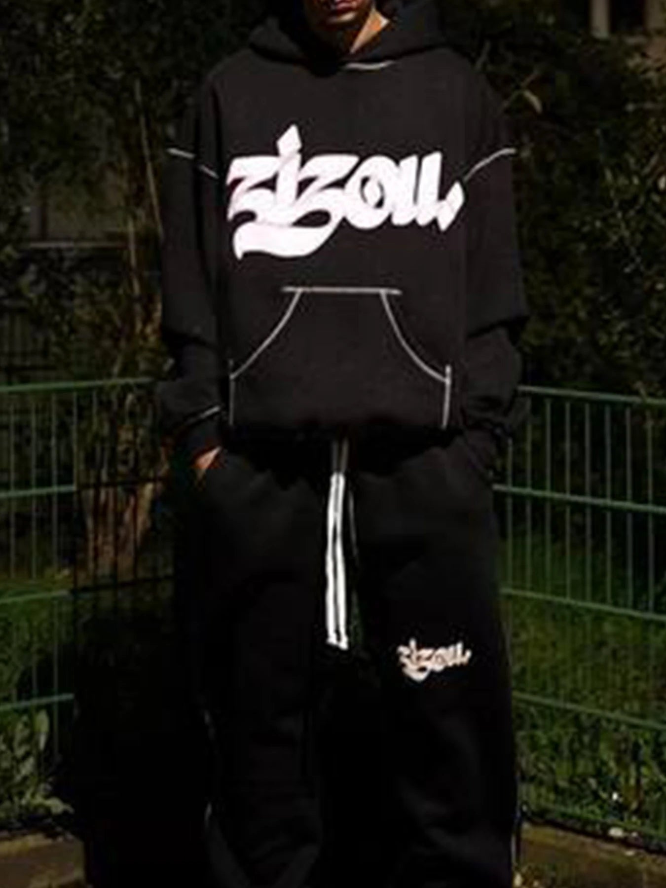 High Street Oversized Hoodie – Colorful Letter Print Retro Harajuku Casual Pullover for Men
