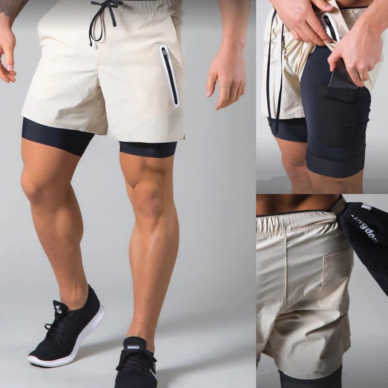 AeroDry™ Double Layer Training Shorts – Men’s Performance Sportswear