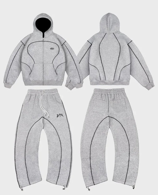 Men’s Y2K Street Style Outfit – Hip Hop Retro Sportswear Set