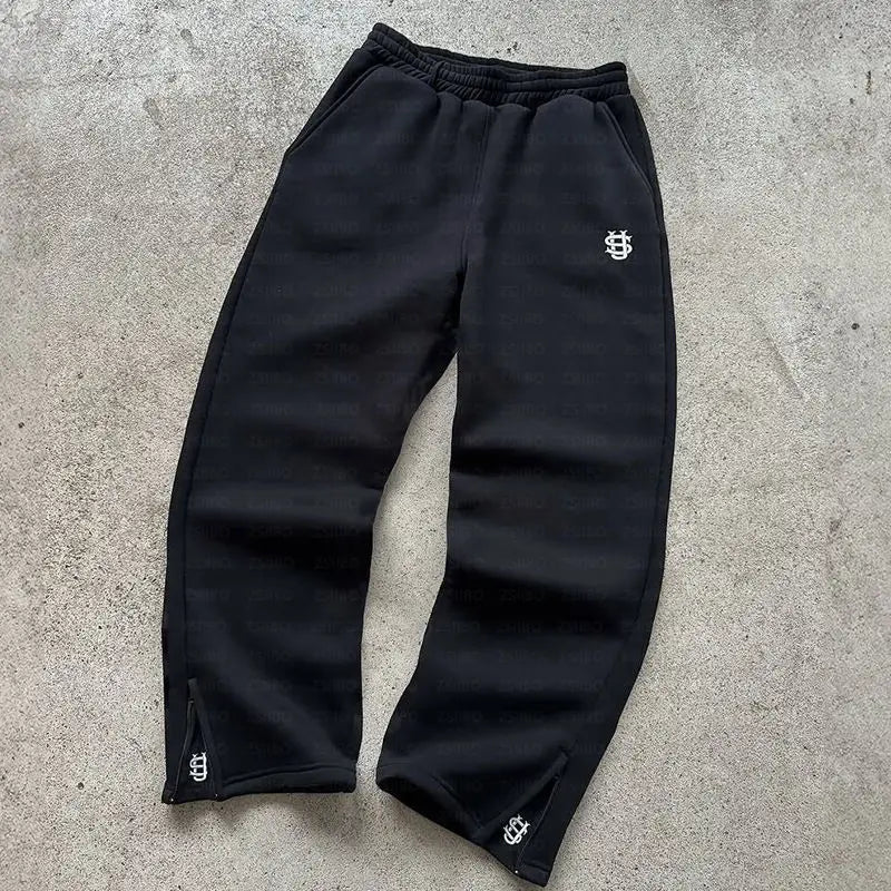 Y2K Wide-Leg Jogger Sweatpants for Men – Trendy Loose Pants