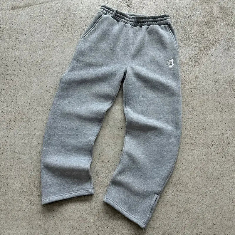 Y2K Wide-Leg Jogger Sweatpants for Men – Trendy Loose Pants
