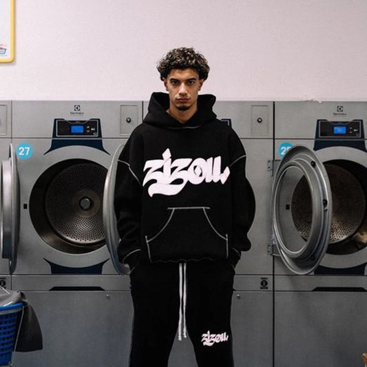 High Street Oversized Hoodie – Colorful Letter Print Retro Harajuku Casual Pullover for Men